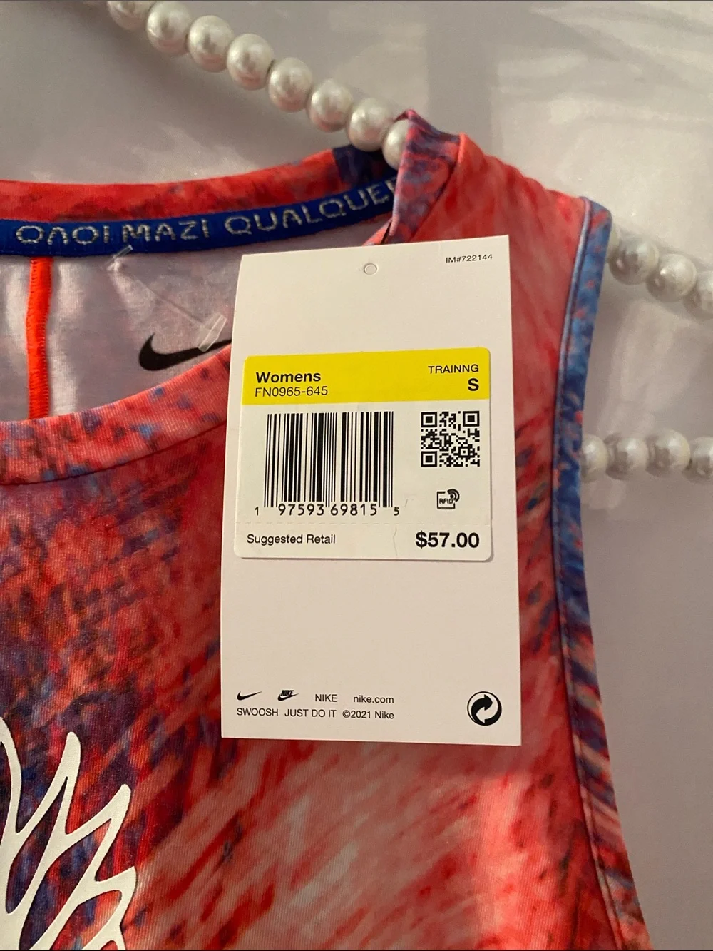 NWT Nike Team USA One Luxe Dri-FIT Tank Top Eagle Red Blue Pink S